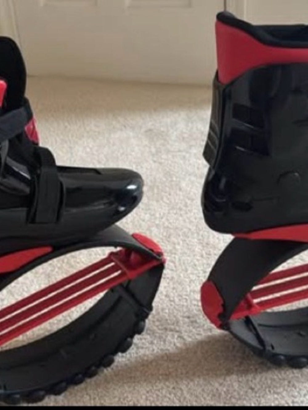 Kids Black and Red Jumping Fitness Boots - Youth Active Footwear